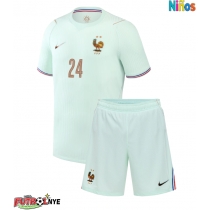 Camiseta Francia Rayan Cherki #24 Visitante Equipación para niños Mundial 2026 manga corta (+ pantalones cortos)